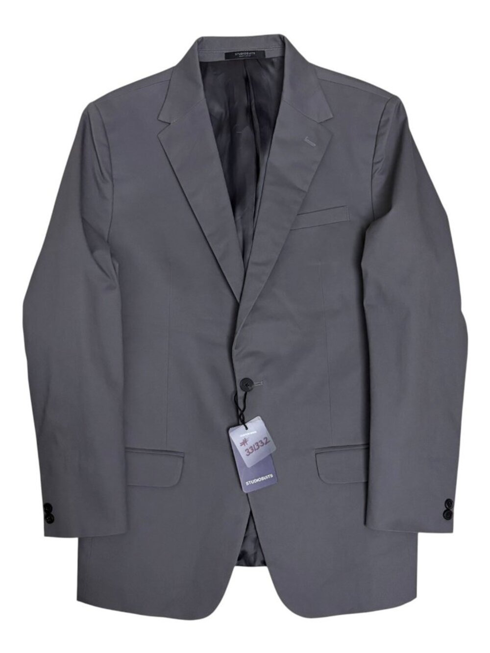 STUDIOSUITS Blazer Business Casual Grey Luxury Designer Work Jacket Mens 44R (L)